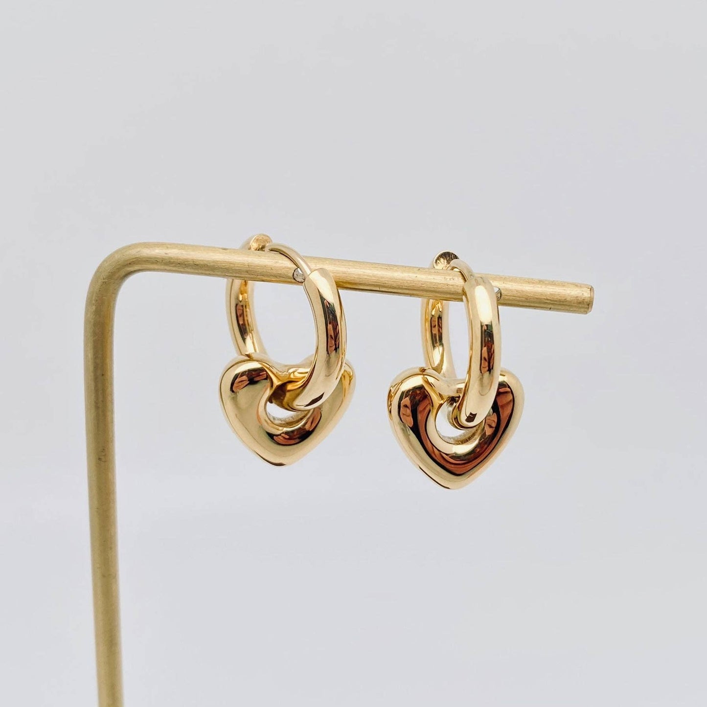 Heart Huggie Earrings