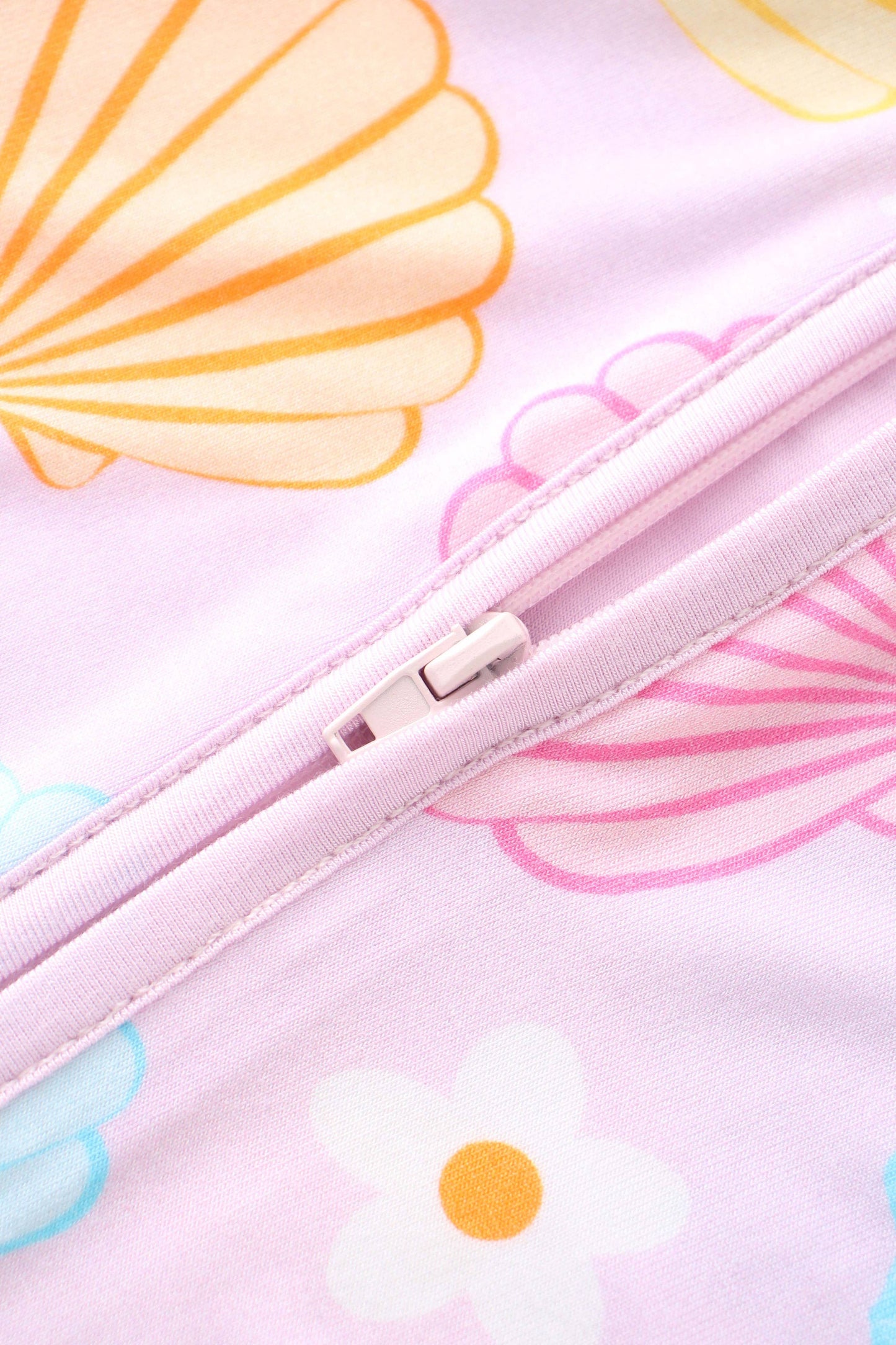 Colorful Seashell Bamboo Baby Convertible Zippy Romper