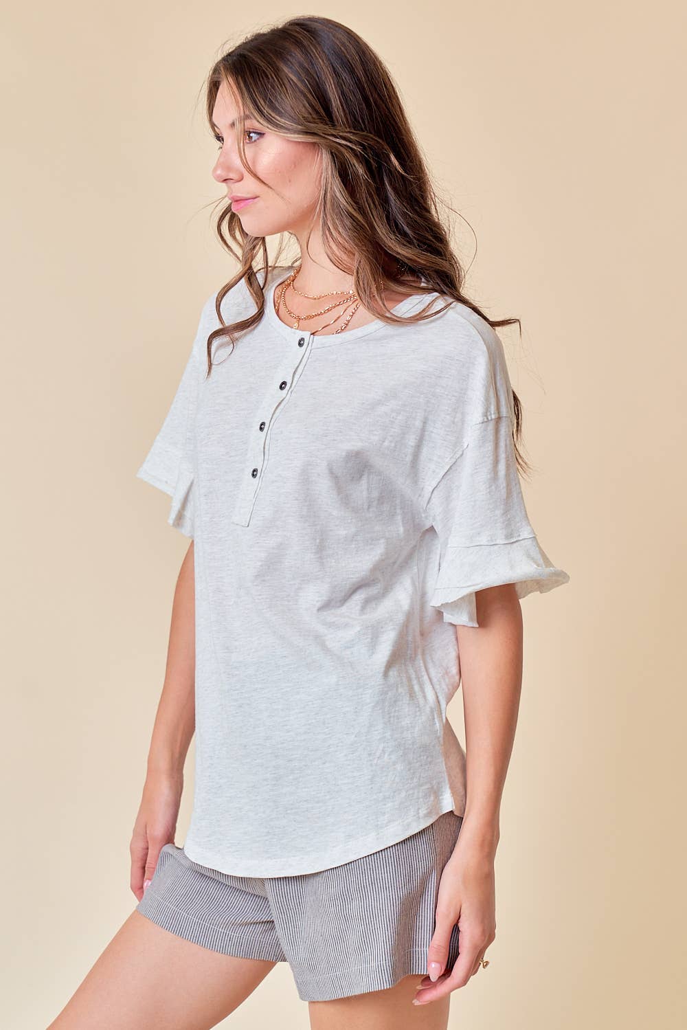 Drop Shoulder Knit Top