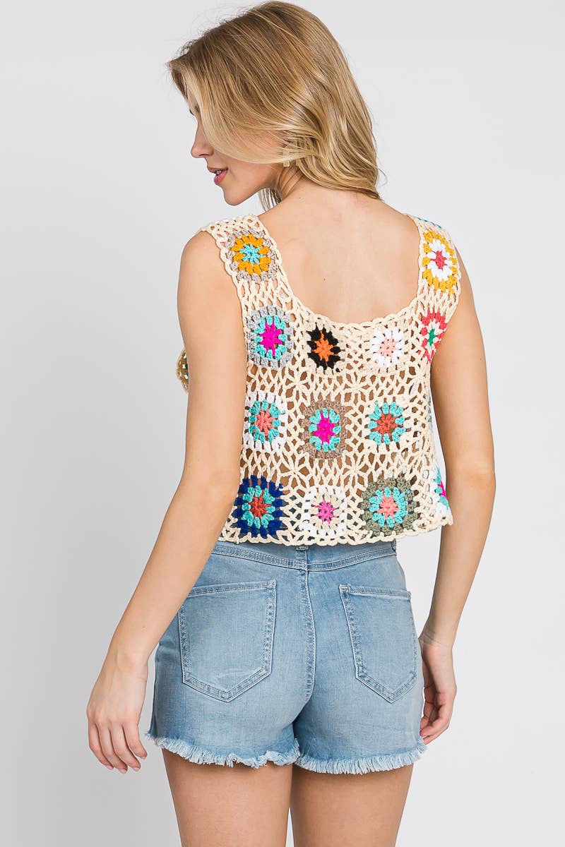 Granny Square Crochet Top
