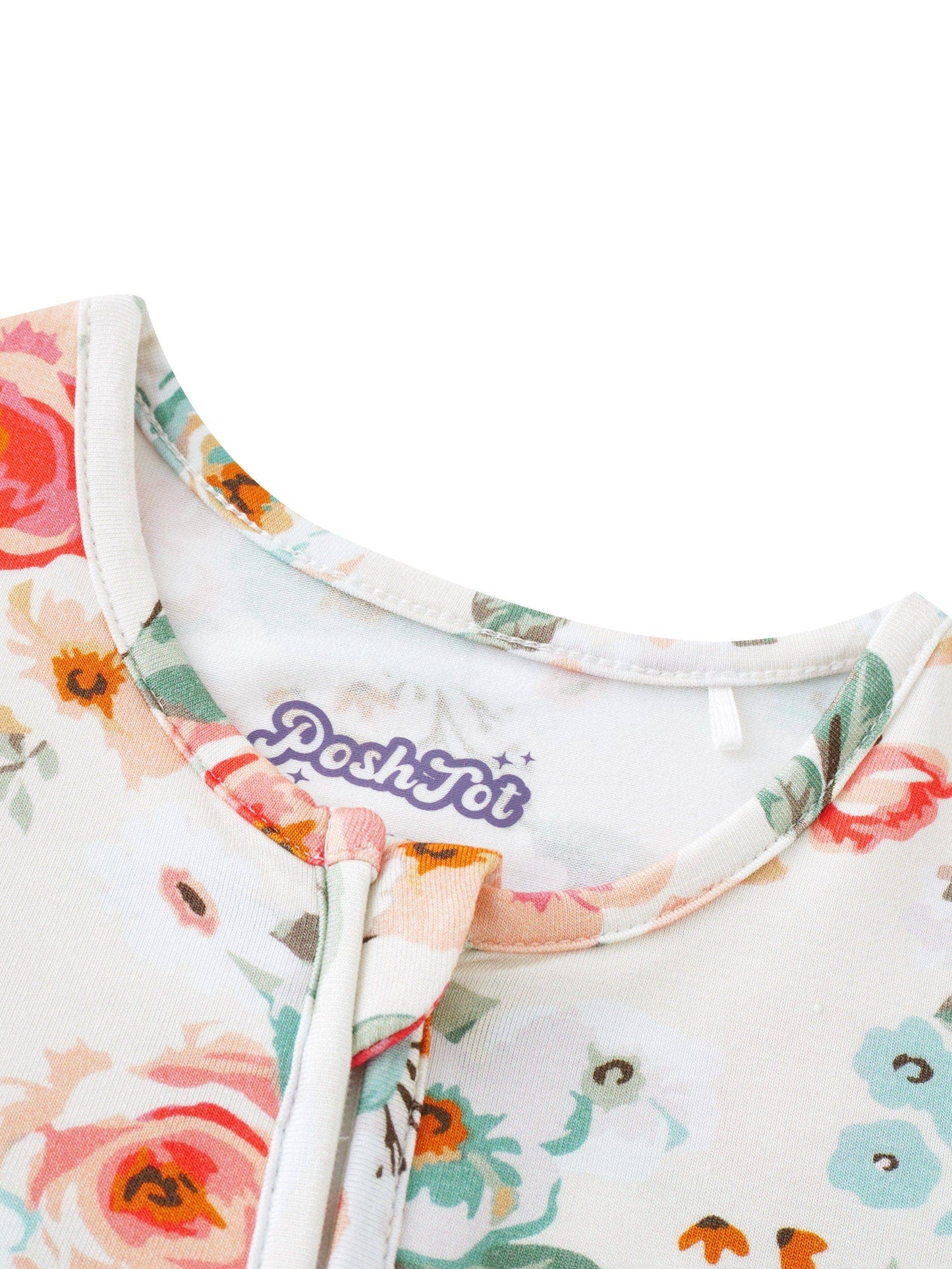 Retro Small Flowers Bamboo Baby Convertible Zippy Romper