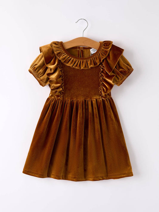 Autumn Velvet Girls Dress