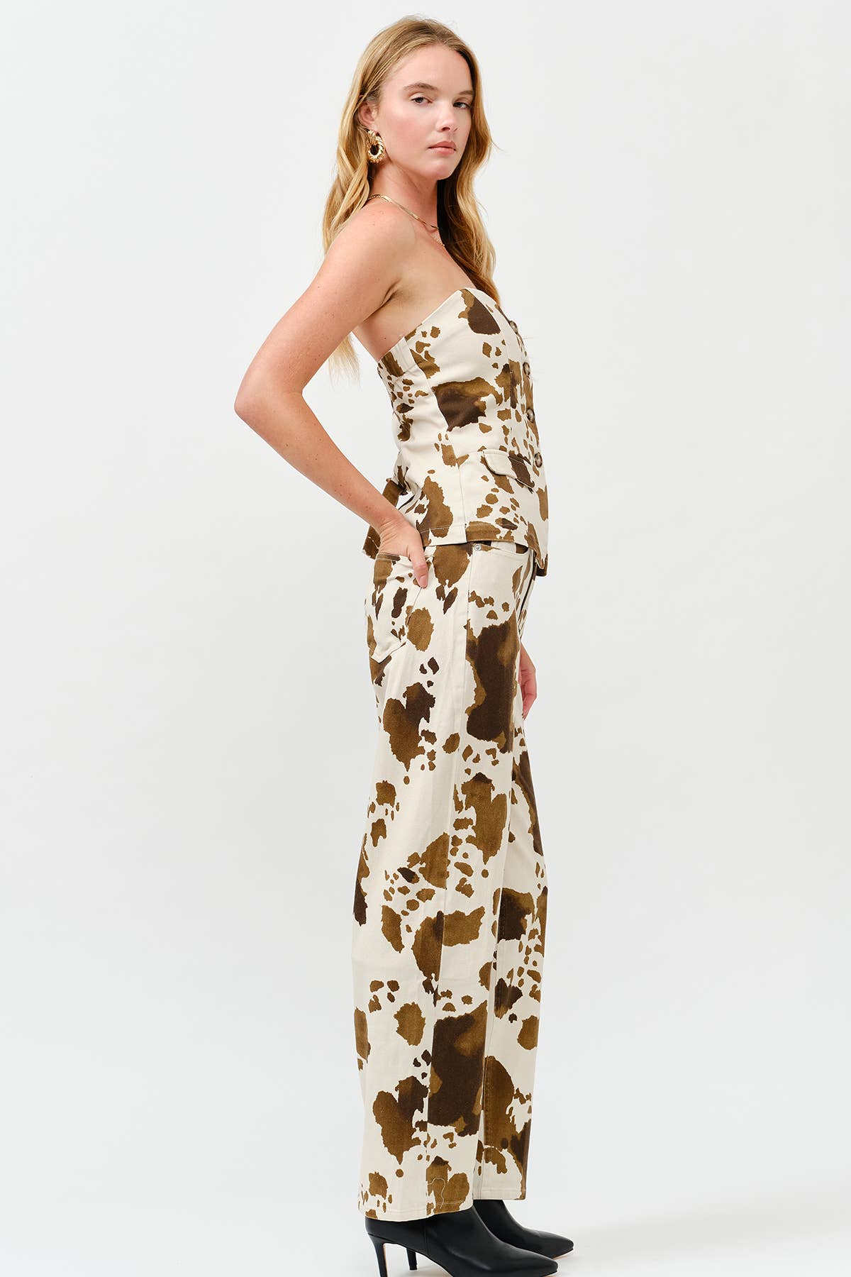 Cowhide Print Pants