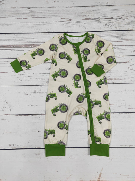 Boy Farm Zip Romper