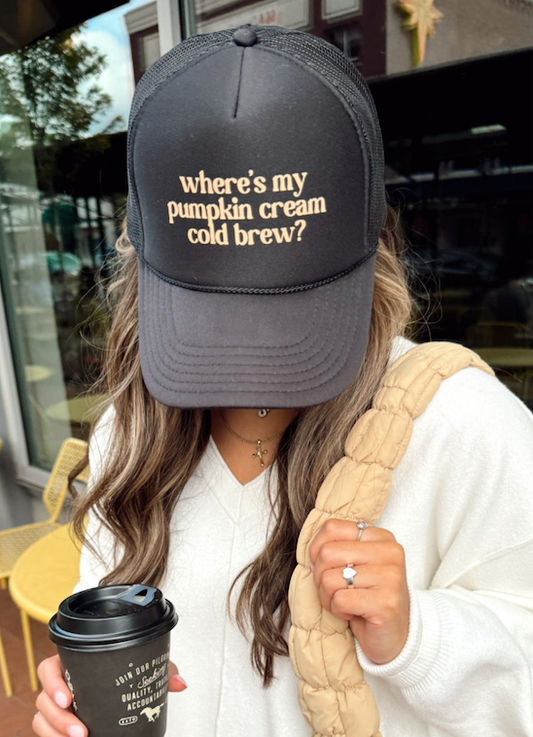 Pumpkin Cold Brew? Trucker Hat - Fall Trucker Hat