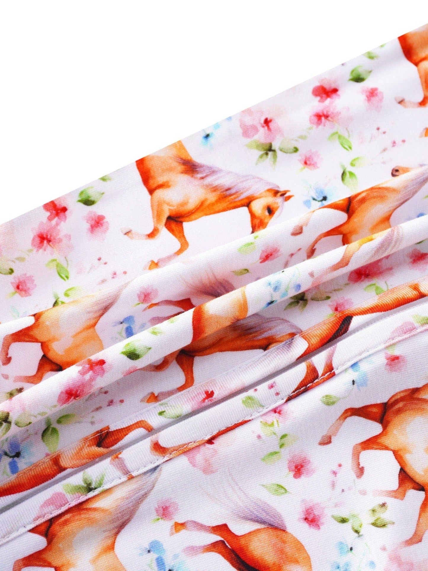 Horse Bamboo Baby Convertible Zippy Romper