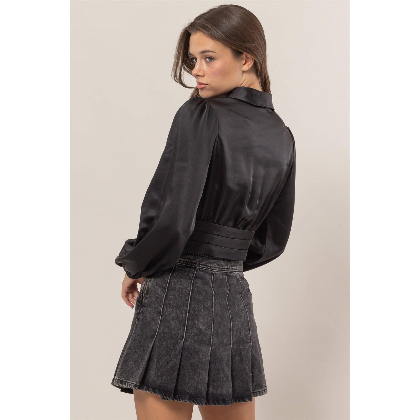 The Black Whisper Blouse