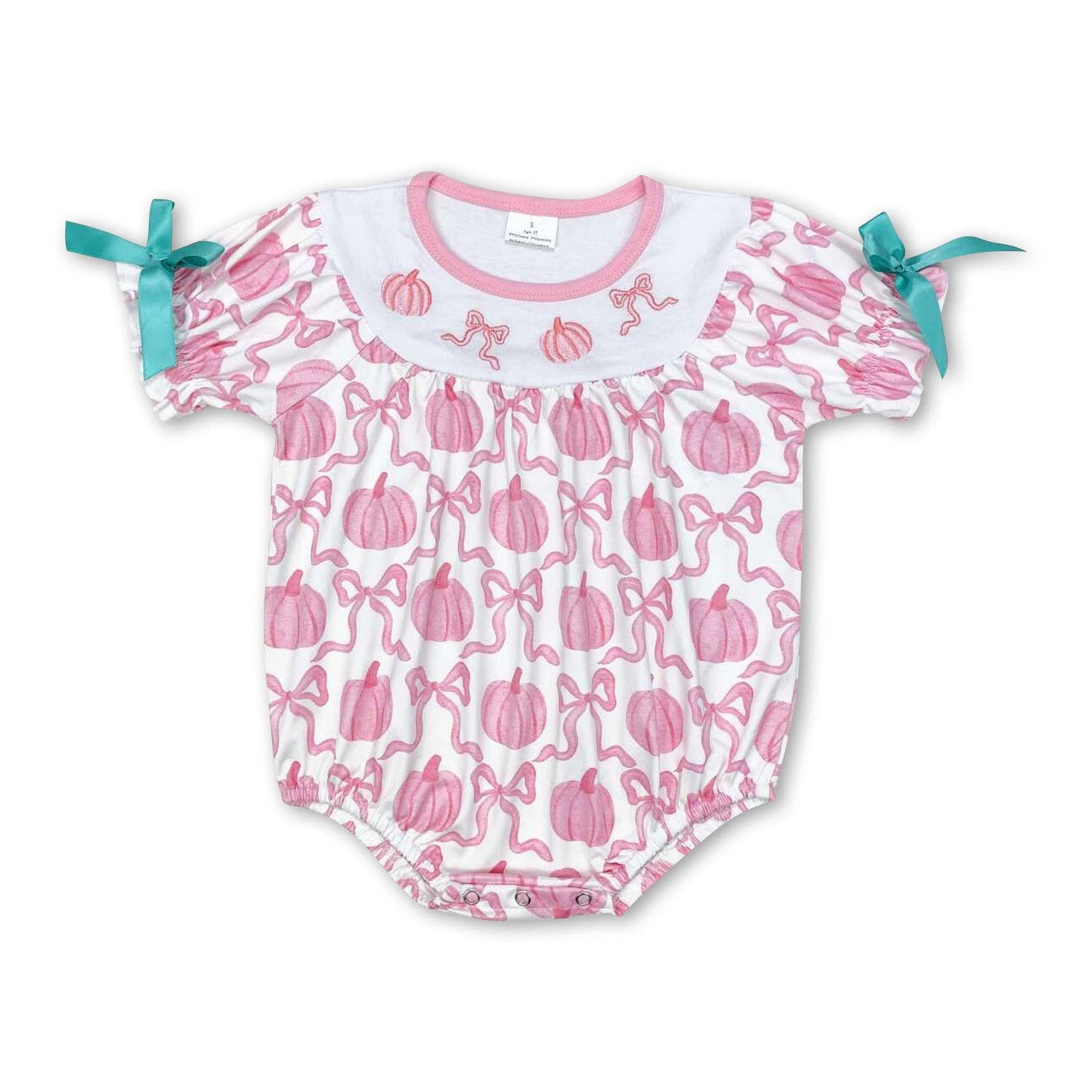 Pink Pumpkin Club Smocked Onesie