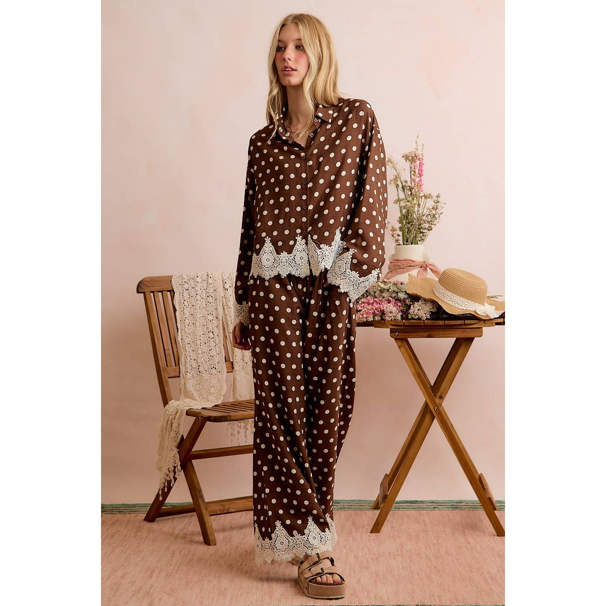 POLKA DOT LACE SET