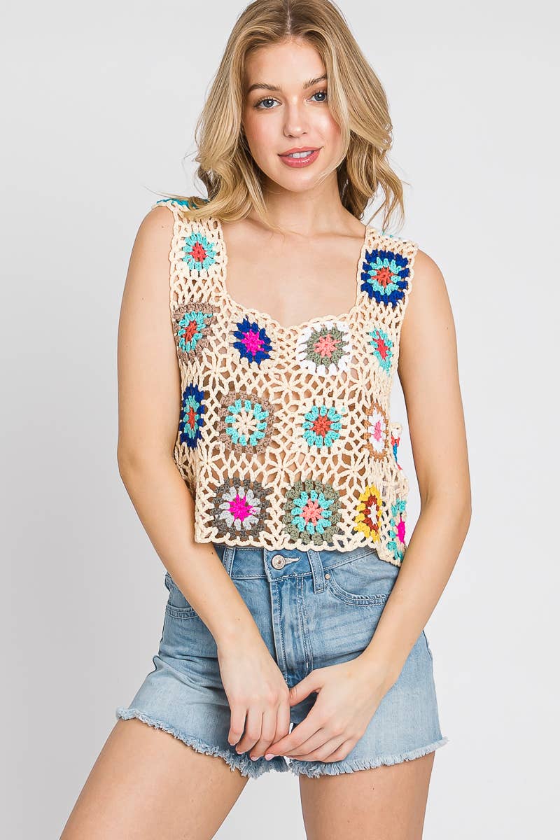 Granny Square Crochet Top