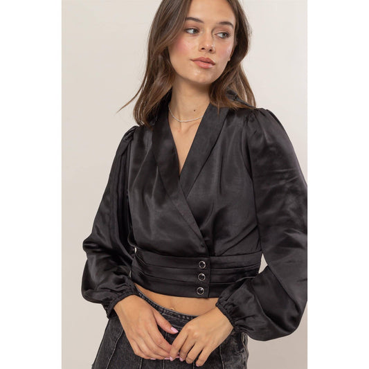The Black Whisper Blouse