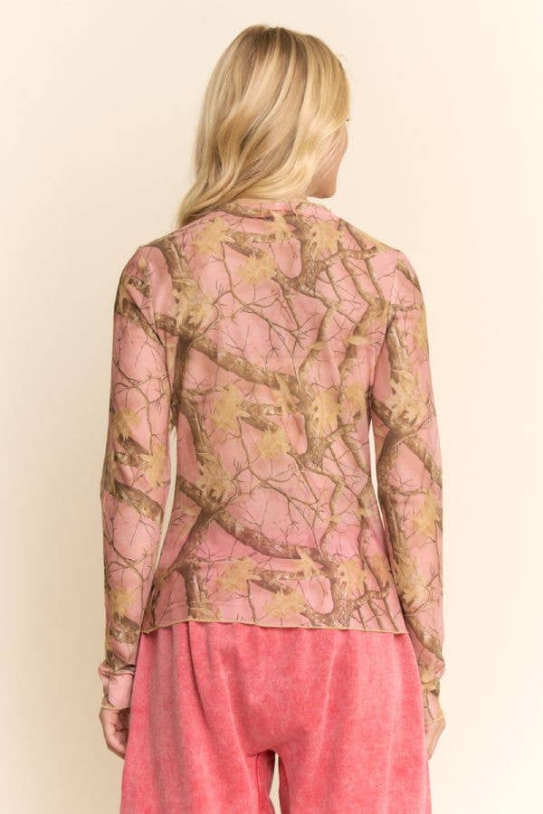 TREE CAMO MESH TOP