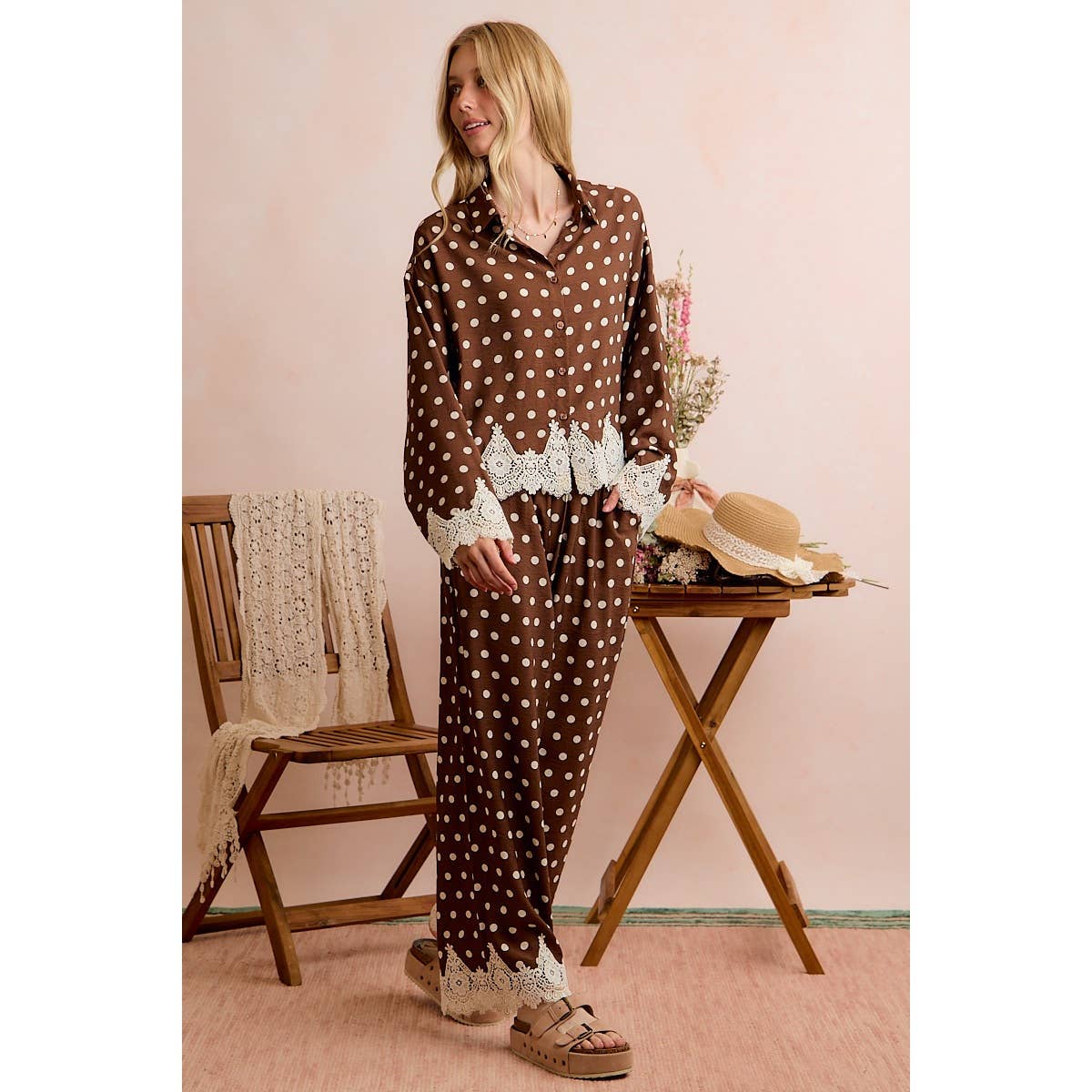 POLKA DOT LACE SET