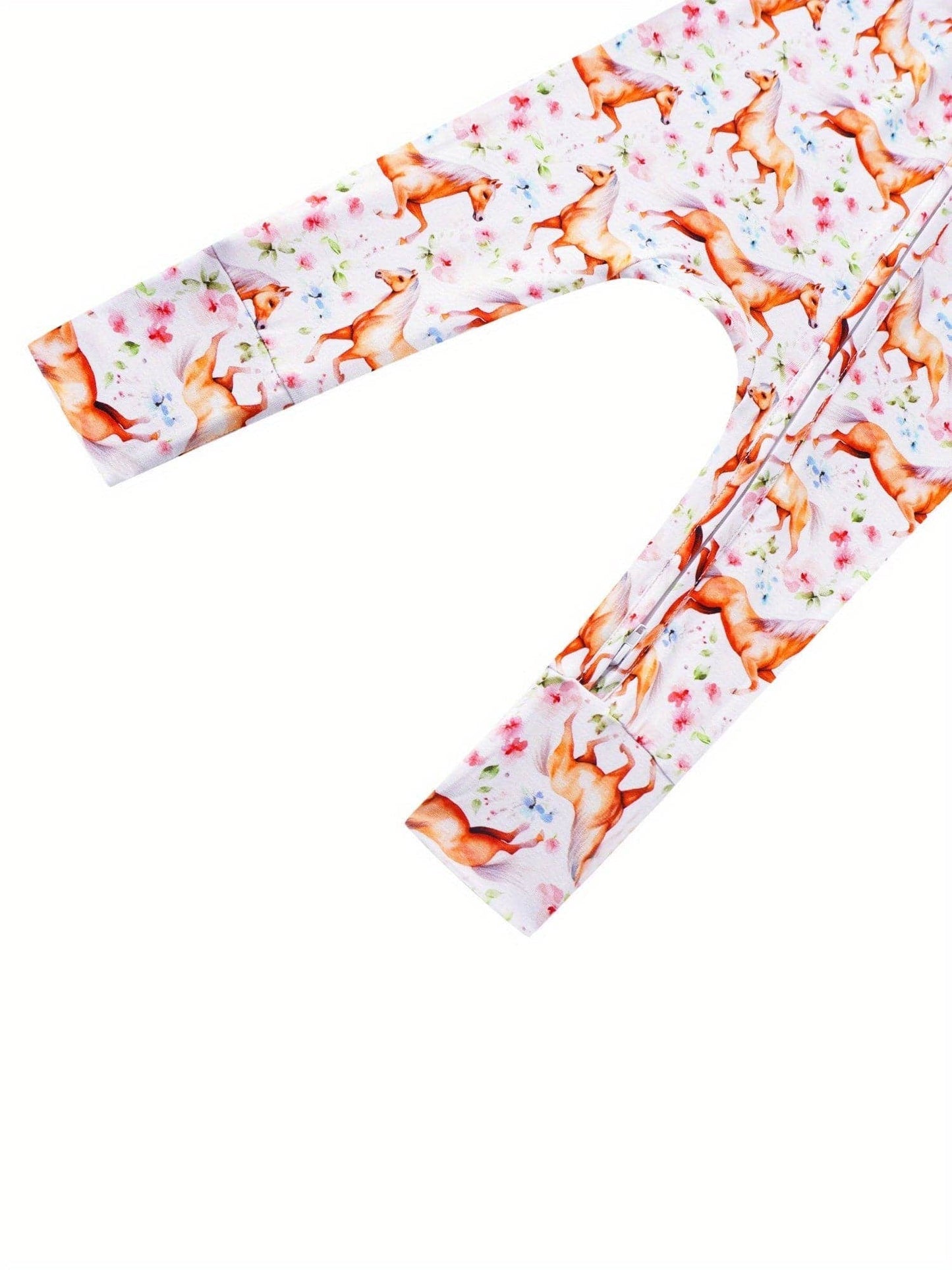 Horse Bamboo Baby Convertible Zippy Romper