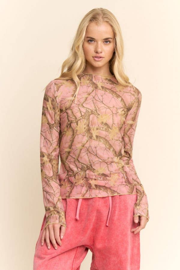 TREE CAMO MESH TOP