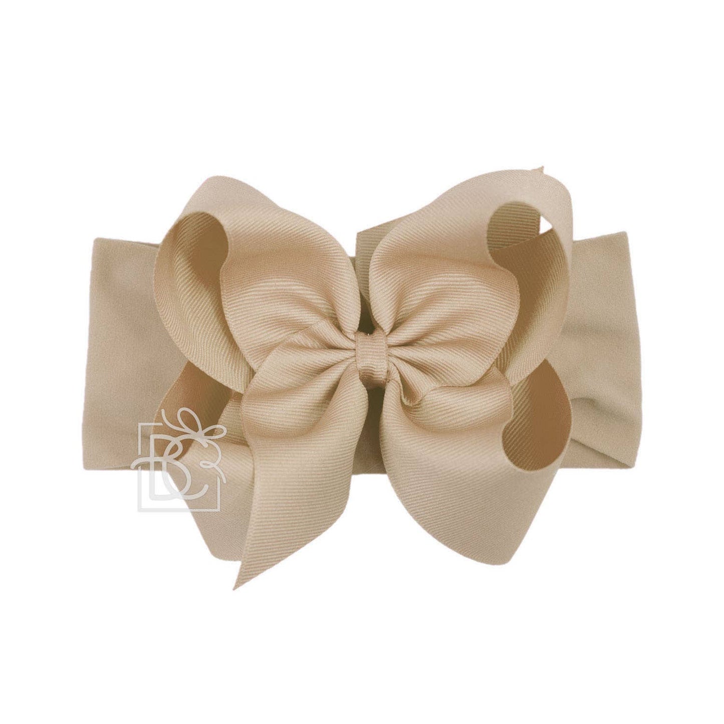 WIDE PANTYHOSE HEADBAND W/CLASSIC GROSGRAIN BOW