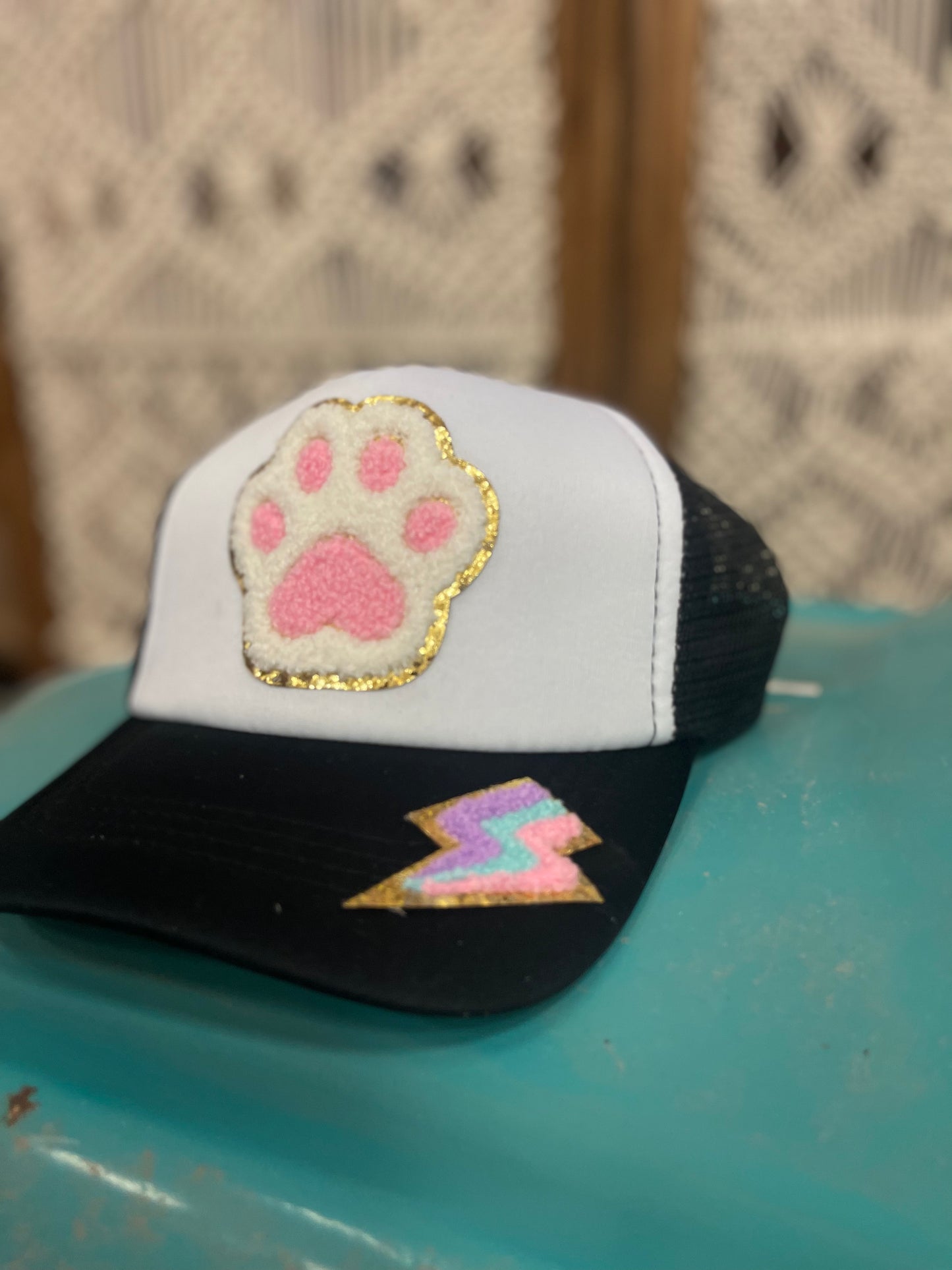Kids patched trucker hat