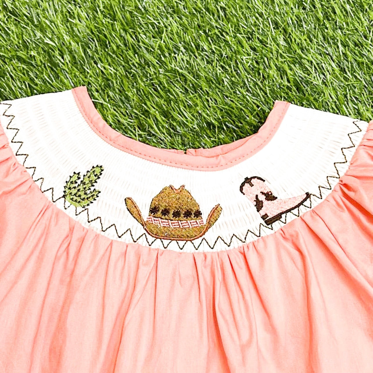 Smocked Western Embroidery Dress