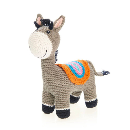 Knitted Donkey Rattle