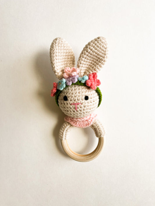 Knitted Bunny Teether